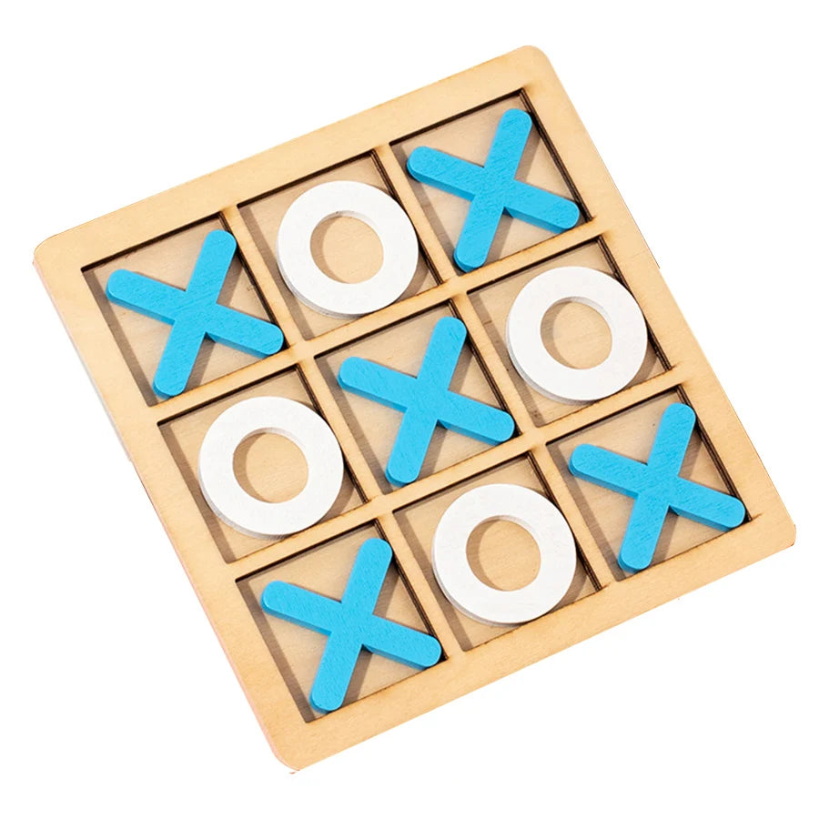 Lil Laugh Wooden Tic-Tac-Toe Fun Board