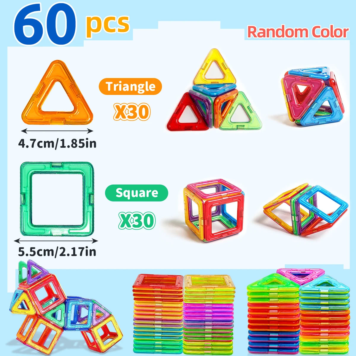 Magnetic Building Blocks – Creative Construction Toy Set