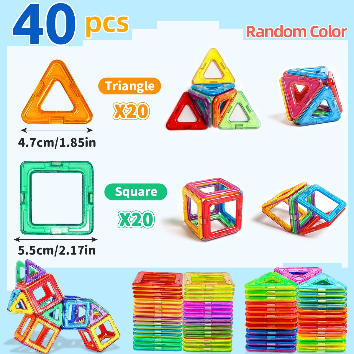 Magnetic Building Blocks – Creative Construction Toy Set