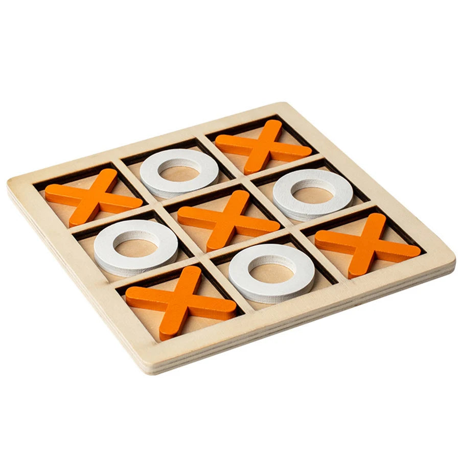 Lil Laugh Wooden Tic-Tac-Toe Fun Board