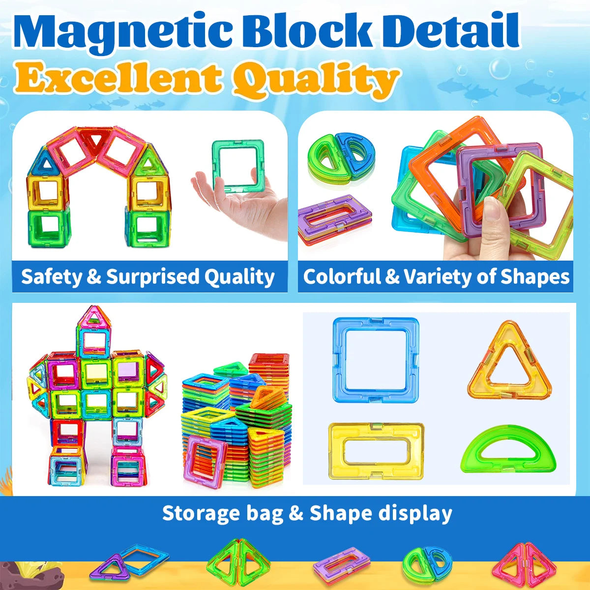 Magnetic Building Blocks – Creative Construction Toy Set