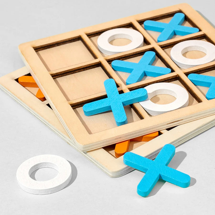 Lil Laugh Wooden Tic-Tac-Toe Fun Board
