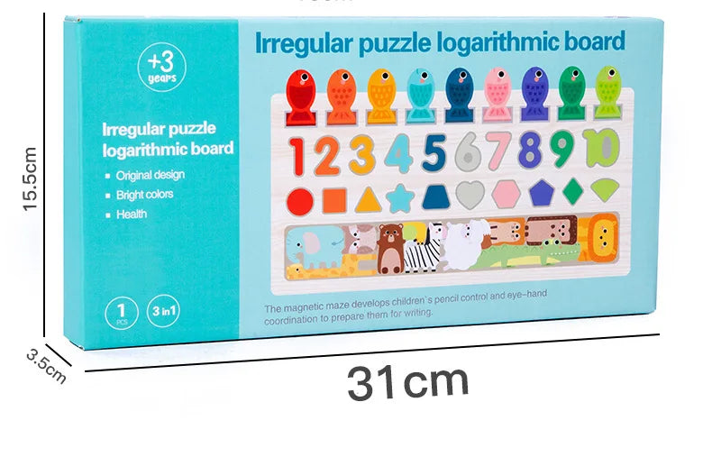 Magnetic Fishing Toy – Montessori Wooden Learning Board for Kids