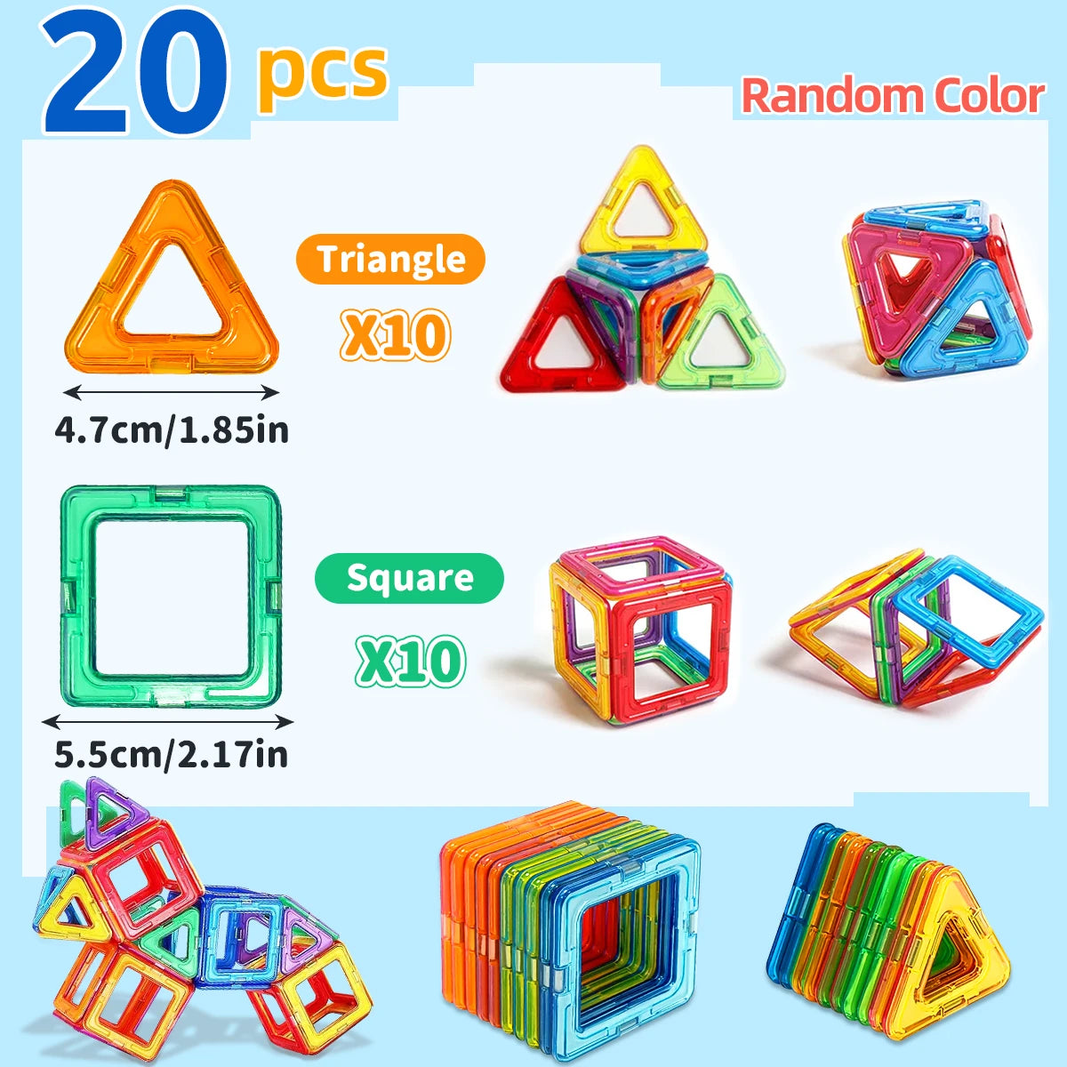 Magnetic Building Blocks – Creative Construction Toy Set
