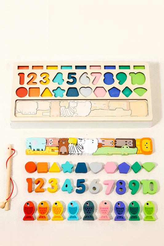 Magnetic Fishing Toy – Montessori Wooden Learning Board for Kids