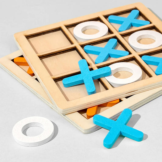 Lil Laugh Wooden Tic-Tac-Toe Fun Board