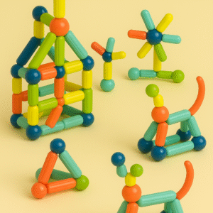 🌟 64-Piece Magnetic Building Blocks Set – Fun & Educational STEM Toy 🌟