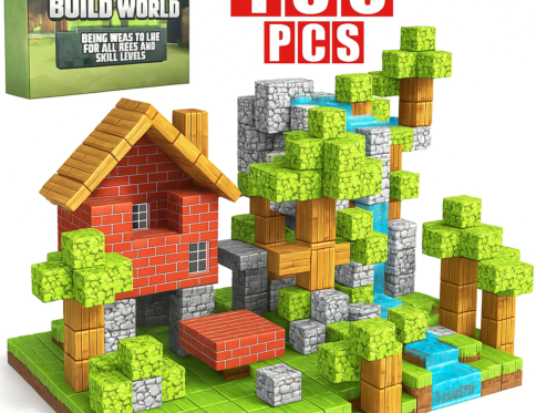 🌟 Magnetic World Building Blocks Set – 100pcs Toy for Kids Ages 3-10+ 🌟