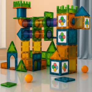🌟 3D Light Magnetic Dream Castle Building Set 🌟
