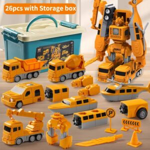 🚗 Magnetic Transform Engineering Car Toys 🚜