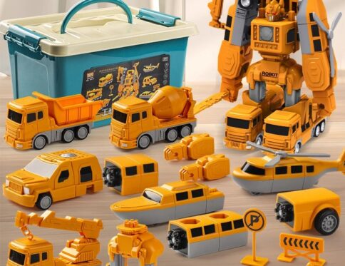 🚗 Magnetic Transform Engineering Car Toys 🚜