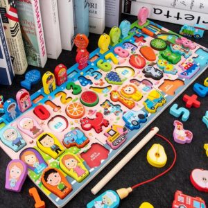 🎣 Montessori Magnetic Fishing & Learning Puzzle Board 🧩